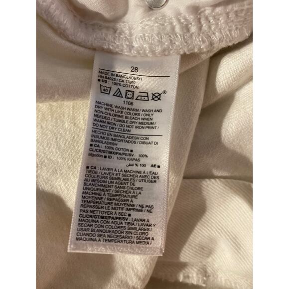 Old Navy High-Rise Slouch Straight White Crop Jeans Plus Size 28 Casual Summer - Picture 4 of 4